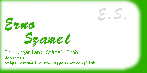 erno szamel business card