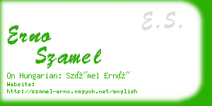 erno szamel business card